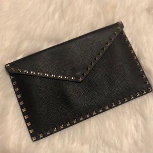 Valentino Rockstud Large Envelope Clutch Bag